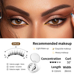 Magnetic False Eyelashes, Glue-free Magnet False Eyelashes, Natural Makeup Tools, lioness-love