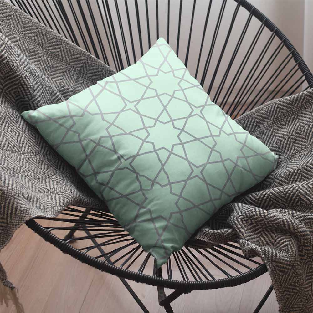 High-quality geometric patterned cushion cover for chair