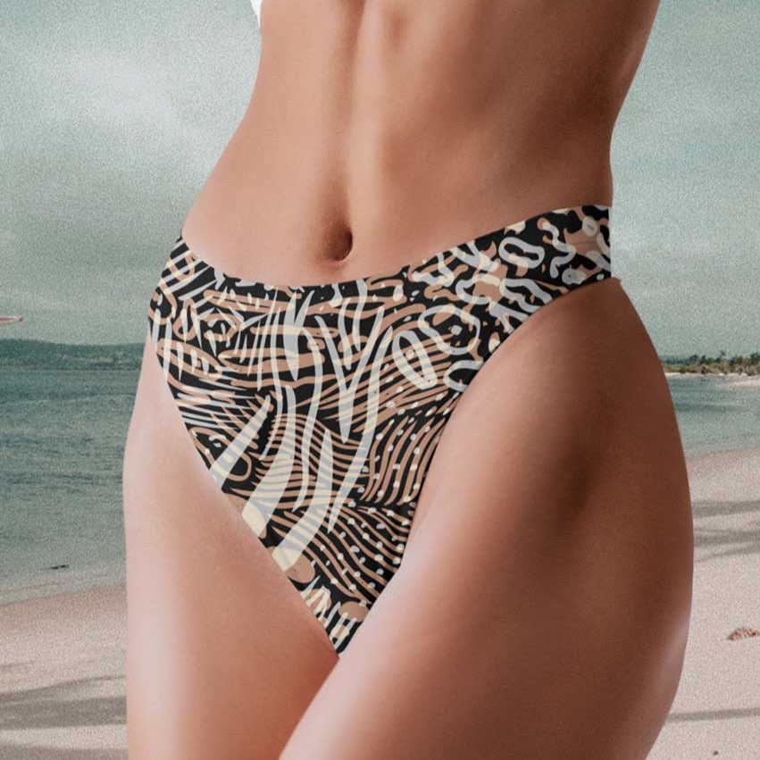 Animal print bikini bottoms for beach parties