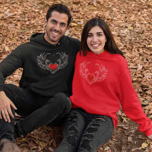 Elegant heart wings hoodie for fashion lovers
