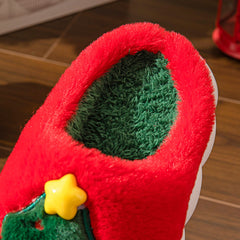 Cozy Christmas Tree Slippers