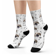 Personalized Pet Face Socks | Custom Photo Socks for Valentine's Day & Christmas Gifts