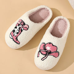 Comfortable Indoor cotton slippers Cute Cartoon Boots Cap Cotton Slippers Cozy Winter Footwear Warm Cotton Slippers Unisex cotton Slippers couples cotton footwear