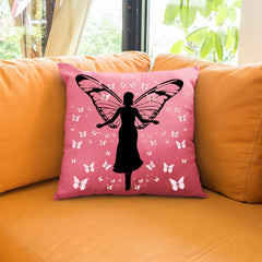 Handcrafted fairy-inspired cushion cover with eco-friendly materials