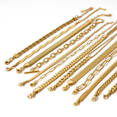 Trendy Gold Link Chain Bracelets for Women | Stackable Jewelry Gifts