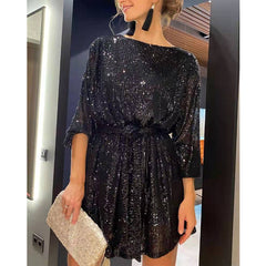 European And American Festival Party Sparkling Beaded Dress Dinner Suit 1