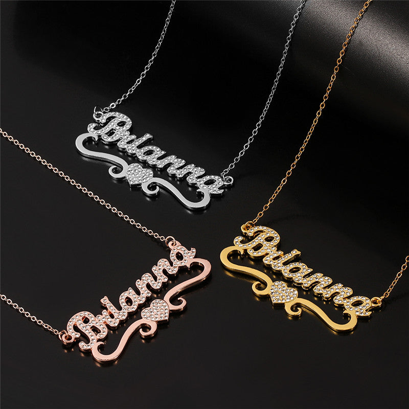 Personalized Heart Iced Out Name Necklace Butterfly Pendants Personalized Necklace Gift for her Christmas gift idea for women 1