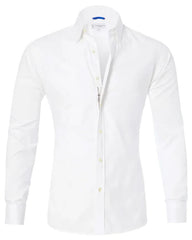 Long Sleeve Shirt With Button Design Fashion Lapel Tops For Mens Clothing