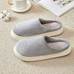 Fleece-lined Thickened Cotton Slippers Platform Cozy Footwear Warm Cotton Slippers Unisex cotton Slippers couples cotton footwear, lioness-love