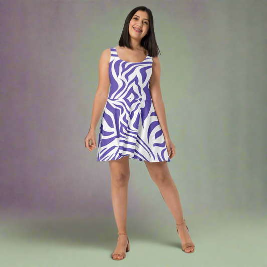 Amethyst Zebra Skater Dress, lioness-love