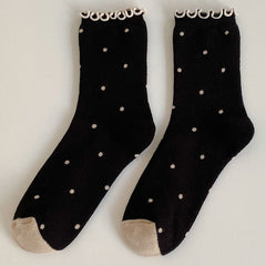 Retro Polka Dot Cute Cotton Socks, lioness-love