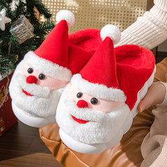 Santa Claus Slippers Cotton Slippers Cartoon Cute Warm Cotton Shoes With Thick Soles Comfortable Indoor cotton slippers Cozy Footwear Warm Slippers, lioness-love