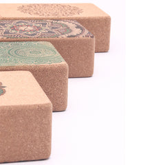 Natural Cork Yoga Brick - High Density & Eco Friendly Yoga Accessories for Women - Ideal for Yoga Pilates General Fitness and Stretching