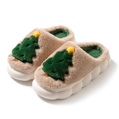 Cozy Christmas Tree Slippers