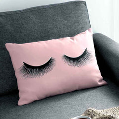 Eyelashes graphic printed pillow for bedroom decor