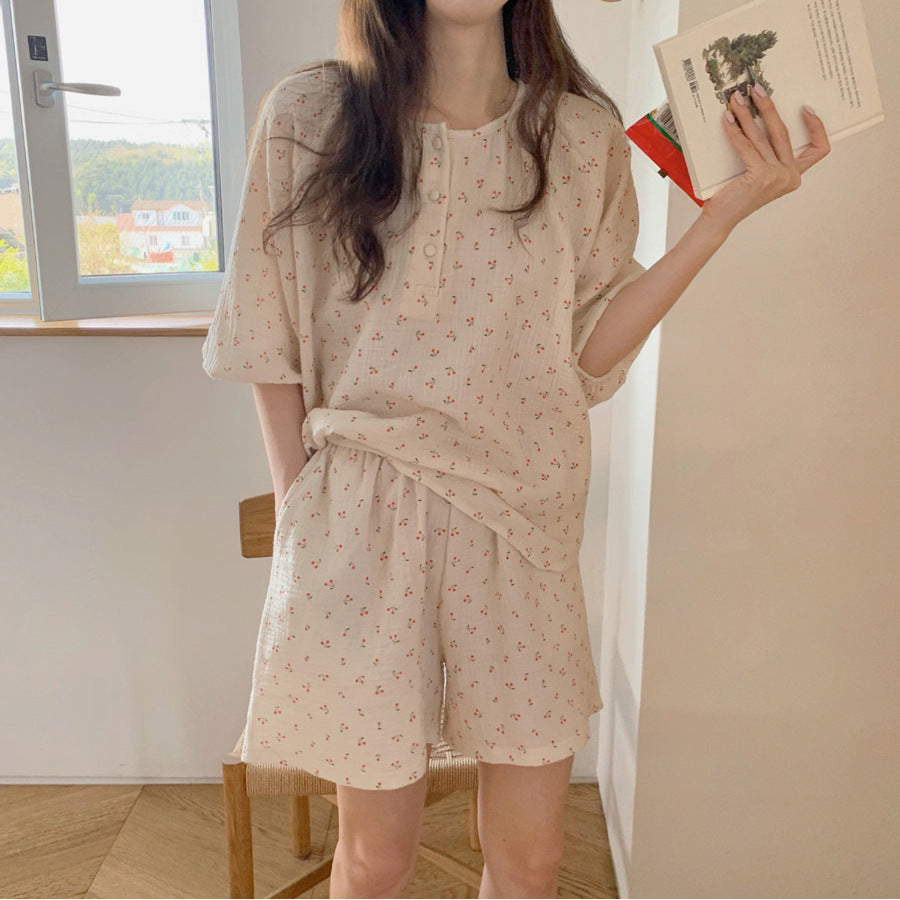 Cotton And Linen Comfortable Pajamas Set