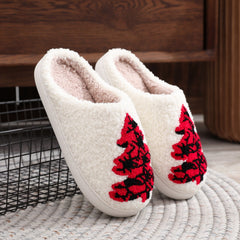 Christmas Tree Home Slippers Fashion Non-slip Floor Bedroom Slipper For Women Fuzzy House Shoes Winter, lioness-love