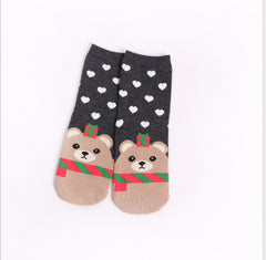 Ladies Christmas Cotton Socks, Cartoon Santa Socks Santa Claus Socks Holiday Socks For Christmas