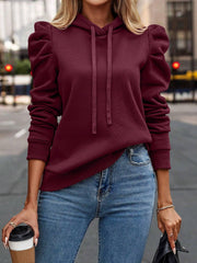 Solid Color Long-sleeved Casual Women's Top Sweater warm hoodie Cozy sweatshirt for female