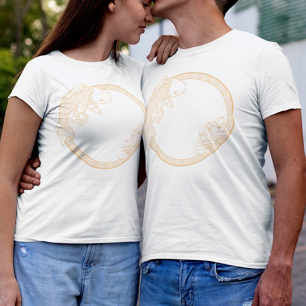 White graphic printed unisex t-shirt for men & women.