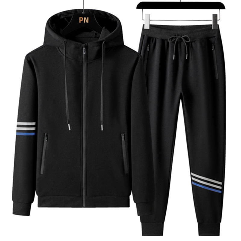 Men's Casual Sports Pure Cotton Hooded Sweater Trousers Two-piece Set casual active wear Tracksuit Casual jogging suit