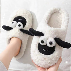 Slip-on Slippers Simple Lamb Thermal Cotton Slippers Comfortable Indoor cotton slippers Cozy Footwear Warm Cotton Slippers Unisex cotton Slippers couples cotton footwear