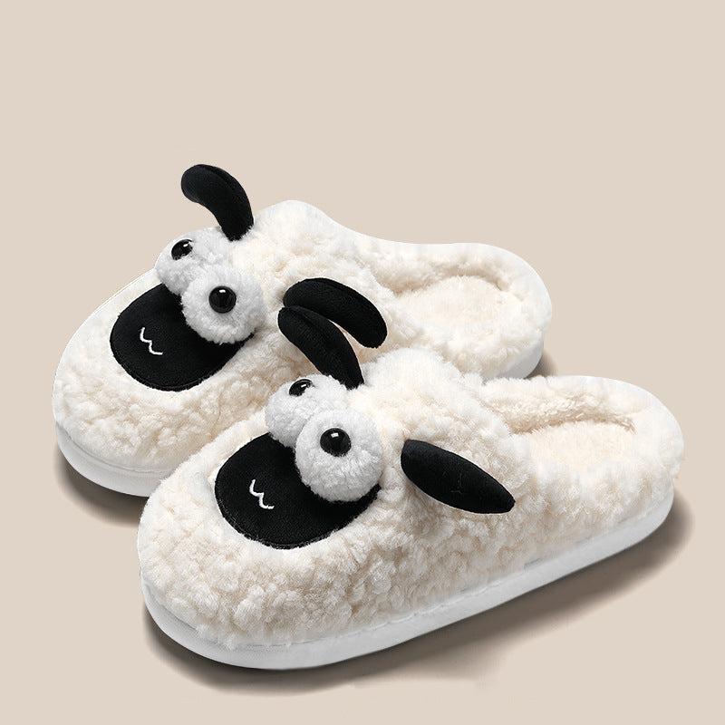 Slip-on Slippers Simple Lamb Thermal Cotton Slippers Comfortable Indoor cotton slippers Cozy Footwear Warm Cotton Slippers Unisex cotton Slippers couples cotton footwear, lioness-love