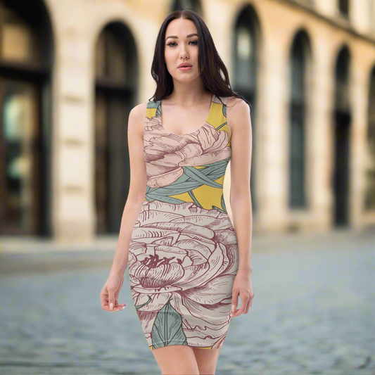 Rosalie Bloom Elegant Fitted Dress, lioness-love