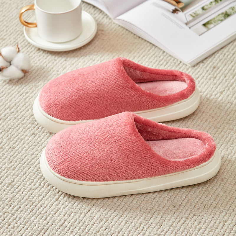 Fleece-lined Thickened Cotton Slippers Platform Cozy Footwear Warm Cotton Slippers Unisex cotton Slippers couples cotton footwear, lioness-love