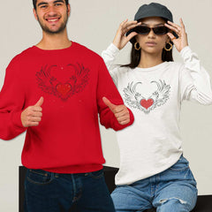 Premium quality long sleeve t-shirt with heart wing design