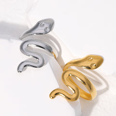 Personalized Snake-shaped Niche Titanium Steel Ring