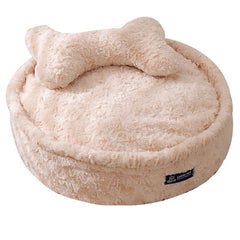 Fluffy Round Removable And Washable Pet Bed Pet Supplies