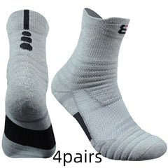 Elite  Sports Socks: Low Cut Tube Basketball Thick Towel Boat Sweat-Absorbent Socks.