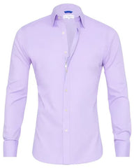 Long Sleeve Shirt With Button Design Fashion Lapel Tops For Mens Clothing