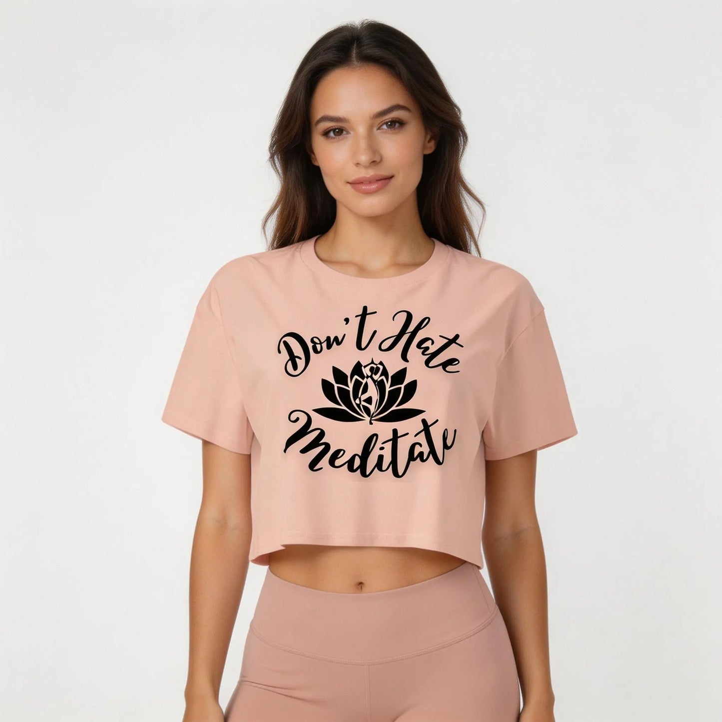 Don’t Hate, Meditate Crop Top, lioness-love