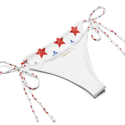 Patriotic Stars Red and Blue Stars String Bikini, lioness-love