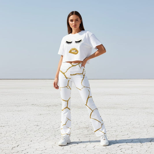 Luxe Lips & Lashes Crop Top, lioness-love