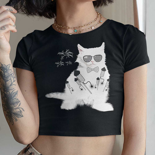 Fireworks Kitty Crop Top, lioness-love