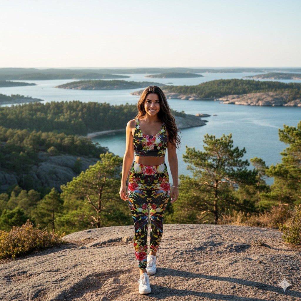 Francesca Floral Yoga Leggings, lioness-love