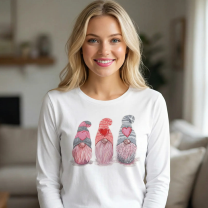 Sweetheart Gnome Long Sleeve Unisex T-Shirt, lioness-love