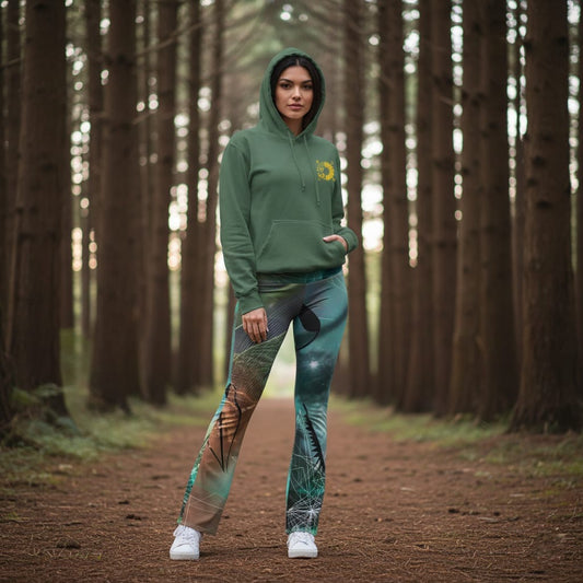 Embroidered Sunflower Unisex Pigment-Dyed Hoodie