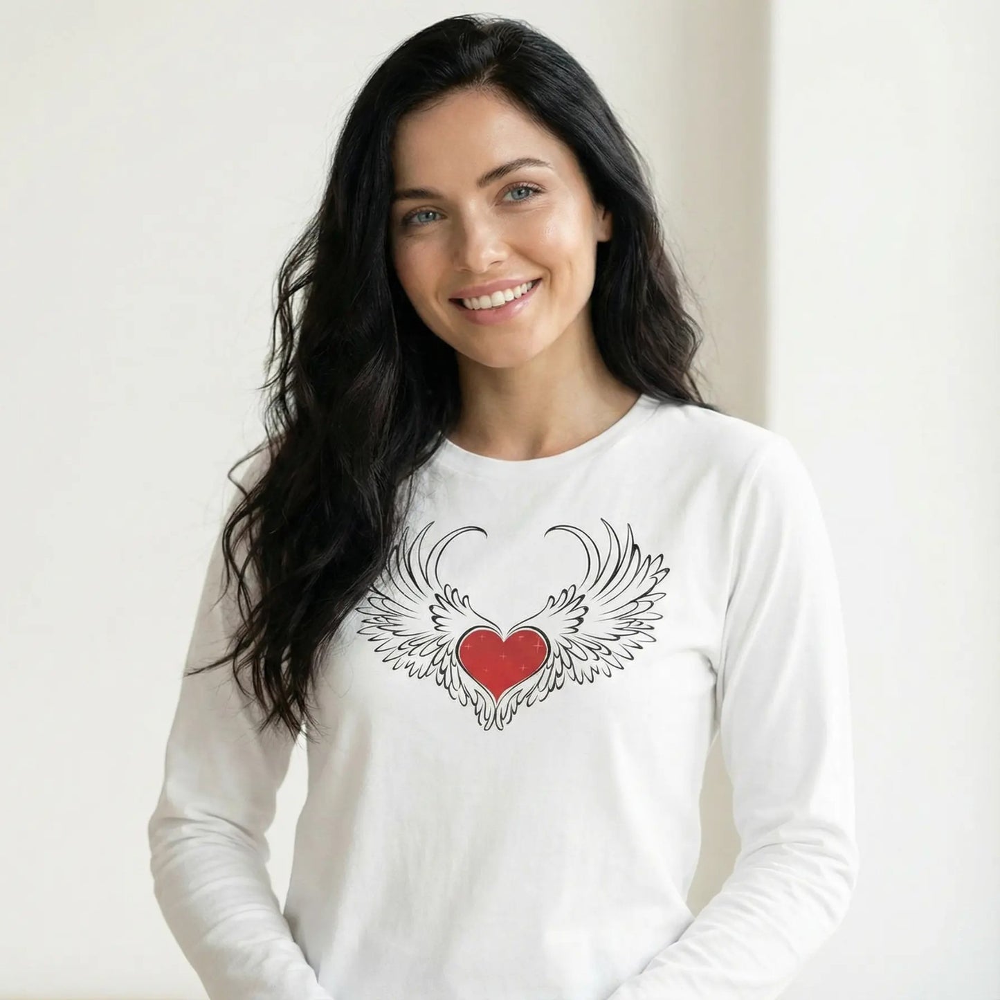 Winged Heart Long Sleeve T-Shirt, lioness-love
