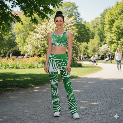 Kalani Palm Longline Sports Bra, lioness-love