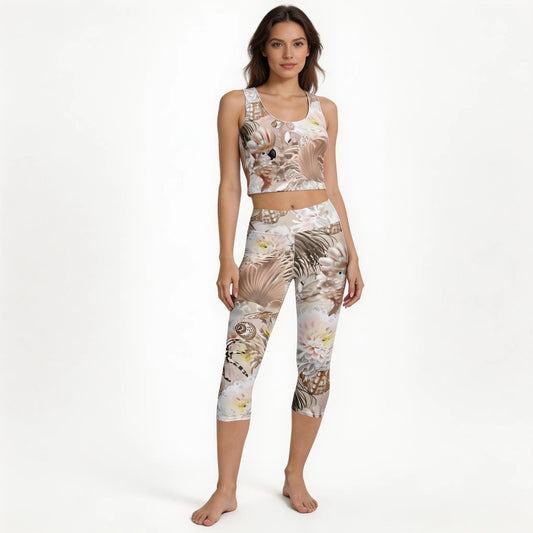 Lala Capri Yoga Leggings, lioness-love