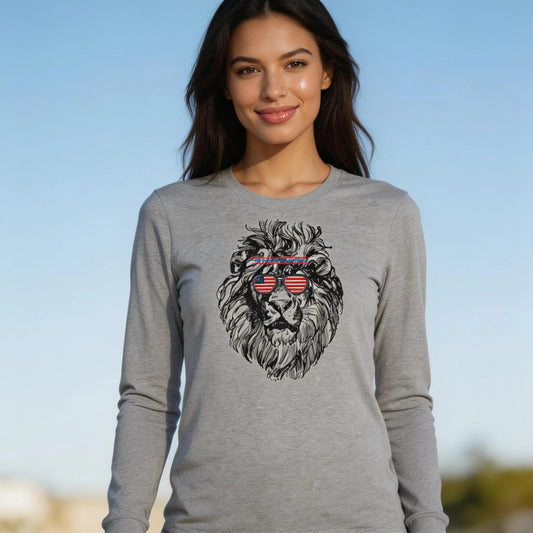 Signature Lion Head Long Sleeve Tee, lioness-love