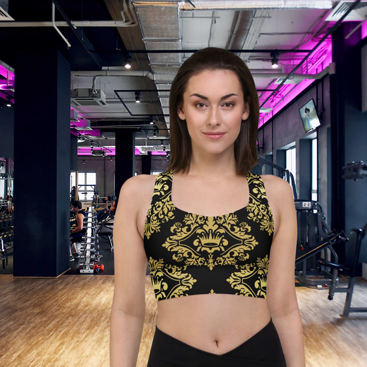 Sports Bra, Chic gold and Black