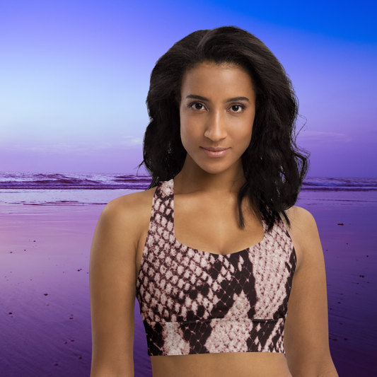 Women's Snake Print Sports Bra