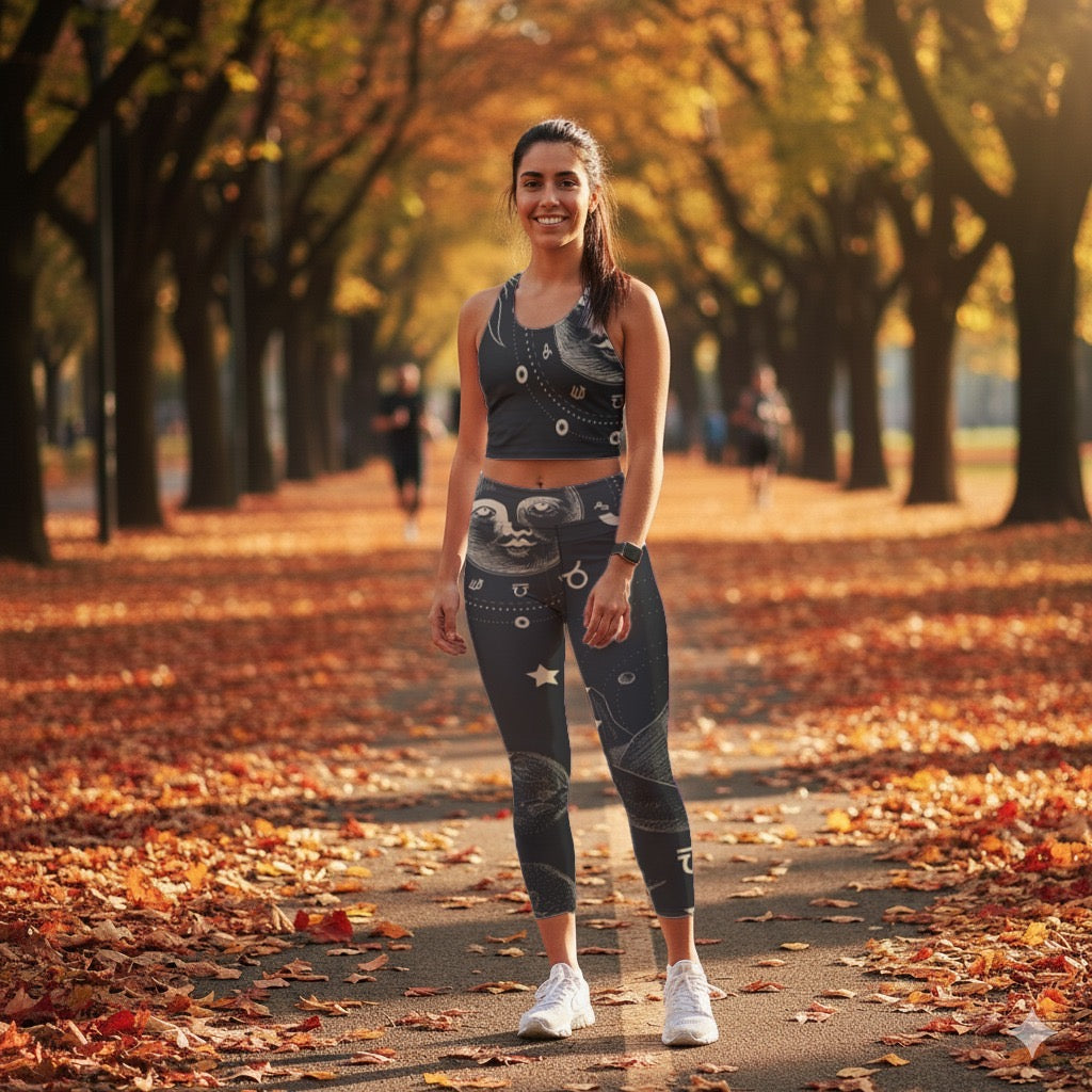 Luna Celestial Yoga Capri Leggings, lioness-love