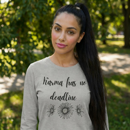 Karma Has No Deadline Long Sleeve Tee, lioness-love