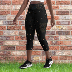 Women's celestial-inspired star print leggings